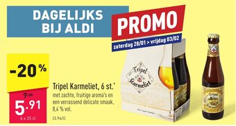 ALDI Tripel karmeliet 6 x 25cl aanbieding