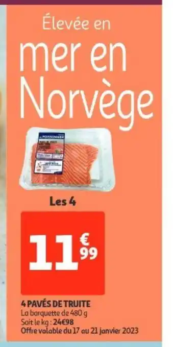 Auchan Paves de truite les 4 aanbieding