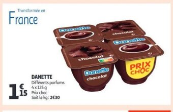 Auchan Danette 4 x 125g aanbieding