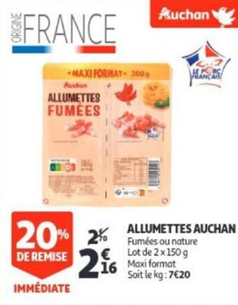 Auchan Allumettes aanbieding