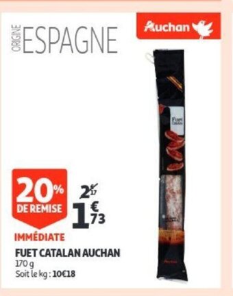 Auchan Fuet catalan 170g aanbieding