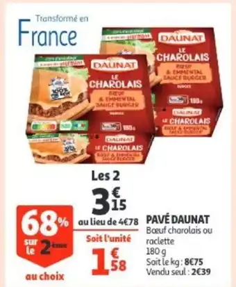 Auchan Pave daunat les 2 aanbieding