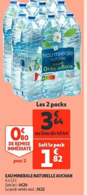 Auchan EAU minerale naturelle aanbieding