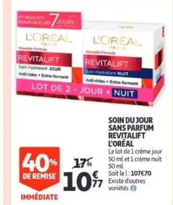 Soin du jour sans parfum revitalift l'oreal