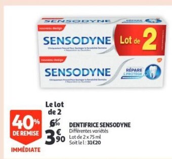Auchan Dentifrice sensodyne aanbieding