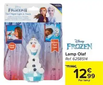 Carrefour Lamp olaf aanbieding