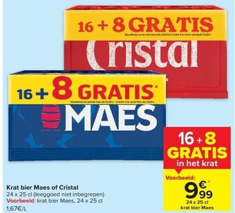 Carrefour Krat bier maes of cristal aanbieding