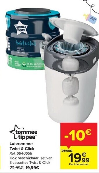 Carrefour Luieremmer twist & click aanbieding