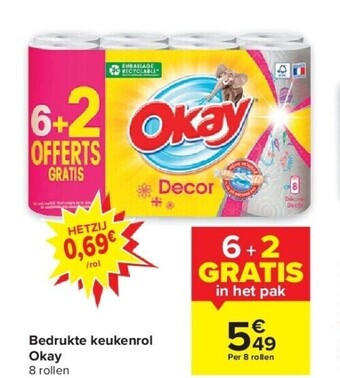 Carrefour Bedrukte keukenrol okay aanbieding