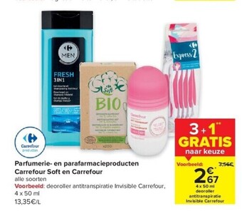 Carrefour Parfumerie- en parafarmacieproducten carrefour soft en carrefour aanbieding