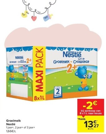 Carrefour Groeimelk nestlé aanbieding
