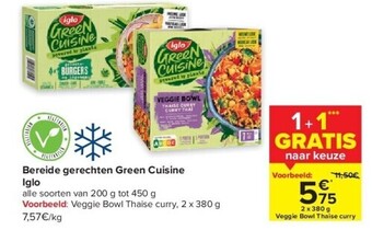 Carrefour Bereide gerechten green cuisine iglo aanbieding