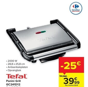 Carrefour Panini grill gc241d12 aanbieding