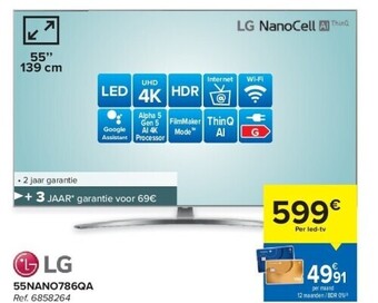 Carrefour Lg uhd 4k led tv aanbieding