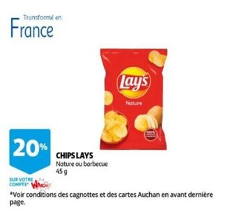 Auchan Chips lays 45g aanbieding