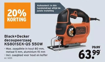 GAMMA Black+Decker decoupeerzaag KS801SEK-QS 550W art. 520115 aanbieding