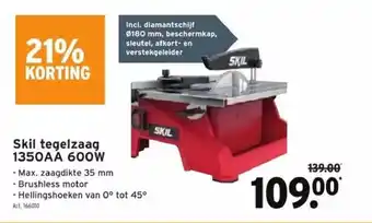 GAMMA Skil tegelzaag 1350AA 600W art. 166010 aanbieding