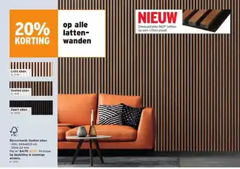 GAMMA Geolied eiken 244x60,5 cm per m2 art. 217697 aanbieding