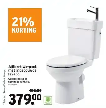 GAMMA Allibert wc-pack met ingebouwde lavabo art. 545888 aanbieding