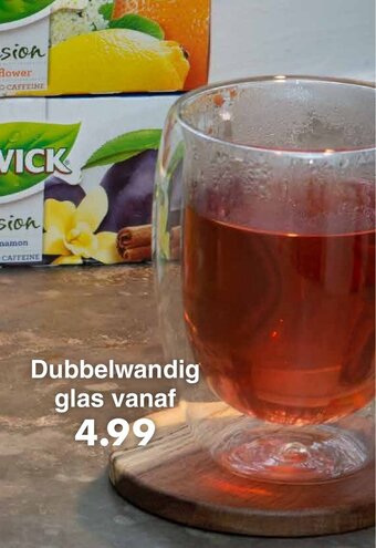 Wibra Dubbelwandig glas aanbieding