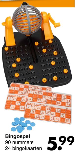 Bingospel 90 nummers 24 bingokaarten
