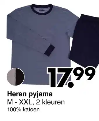 Wibra Heren Pyjama M-XXL, 2 Kleuren aanbieding