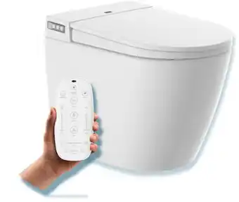 Sawiday Nemo go staande douchewc met geurafzuiging met warme luchtdroging en ladydouche met softclose zitting en deksel wit aanbieding