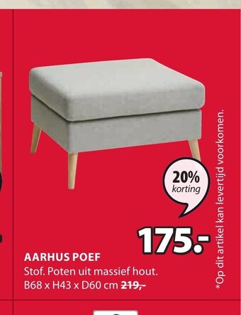 Jysk Aarhus poef aanbieding