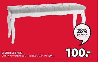 Jysk Stenlille bank aanbieding