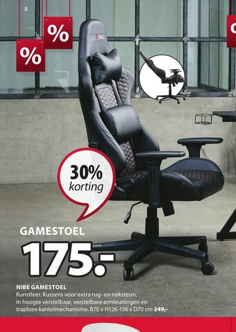Jysk Nibe gamestoel aanbieding