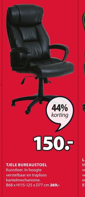 Jysk Tjele bureaustoel aanbieding