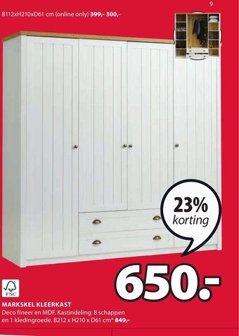 Jysk Markskel kleerkast aanbieding