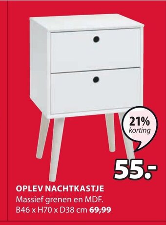 Jysk Oplev nachtkastje aanbieding