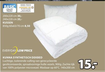 Jysk Kunna synthetisch dekbed aanbieding