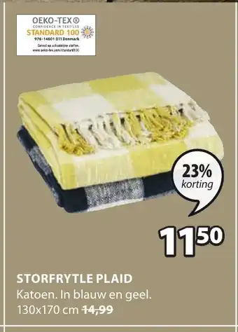 Jysk Storfrytle plaid 130 x 170cm aanbieding
