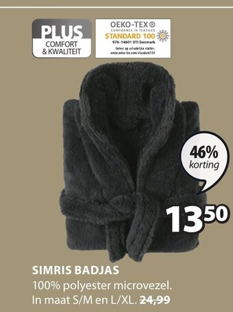 Jysk Simris badjas aanbieding