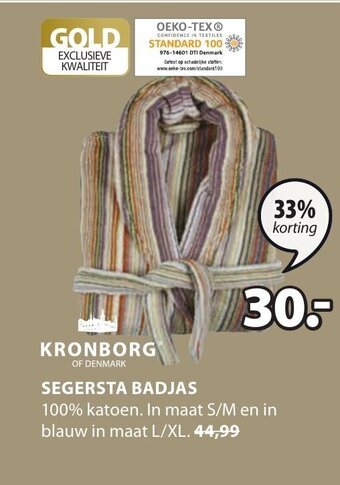 Jysk Segersta badjas aanbieding