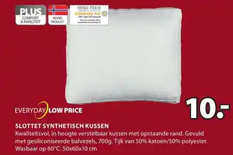 Jysk Slottet synthetisch kussen 50 x 60 x 10cm aanbieding