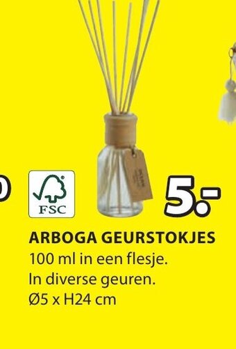 Jysk Arboga geurstokjes 5 x 24cm aanbieding