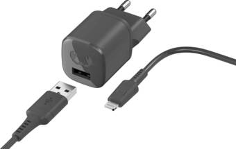 12 w usb mini oplader met lightning-kabel - 1,5 m. storm grey