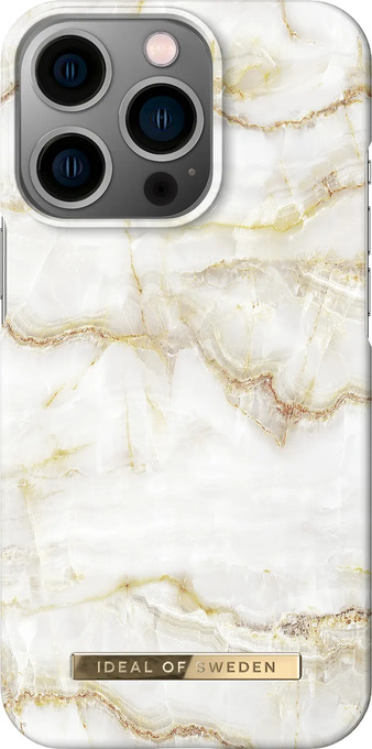 Backcover voor iphone 13 pro - golden pearl marble