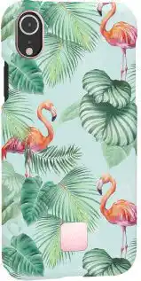 Backcover voor iphone xr - pink flamingos
