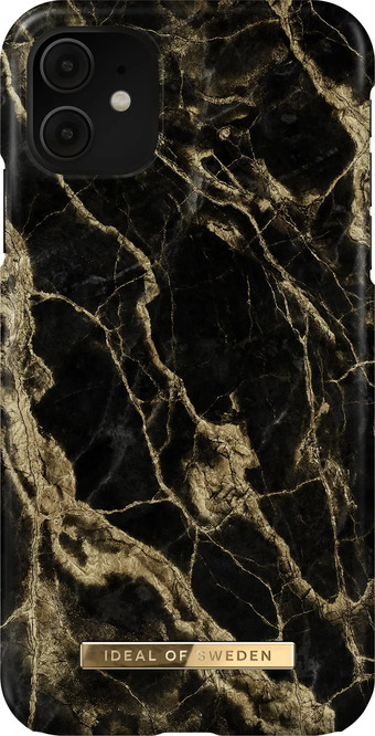 Backcover voor iphone 11 en iphone xr - golden smoke marble