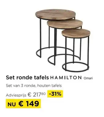 Molecule Set ronde tafels hamilton omari aanbieding