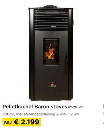 Molecule Pelletkachel Baron Stoves HY-Z12-WF aanbieding