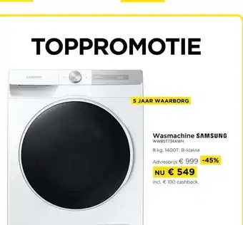Samsung Wasmachine WW80T734AWH