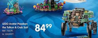 Fun Lego avatar payakan the tulkun & crab suit aanbieding