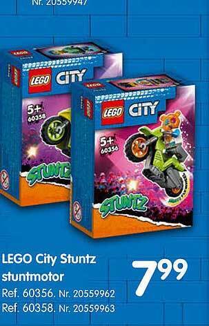 Fun Lego city stuntz stuntmotor aanbieding