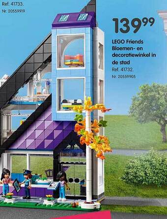 Fun Lego friends bloemen en decoratiewinkel in de stad aanbieding