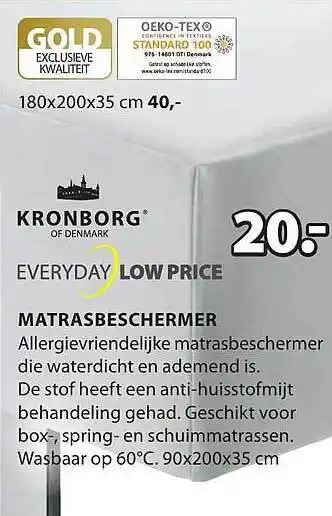 Jysk Matrasbeschermer aanbieding